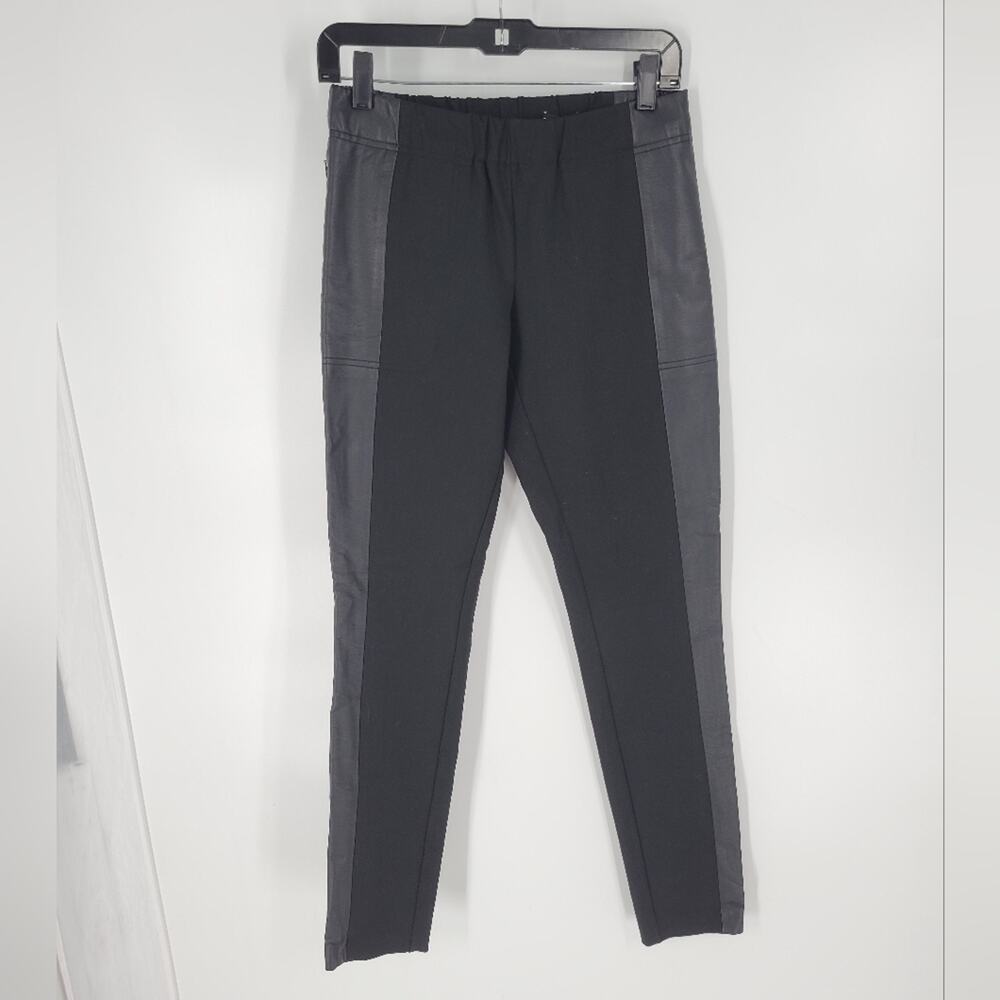 Club Monaco Black Faux Leather Amya Leggings 6